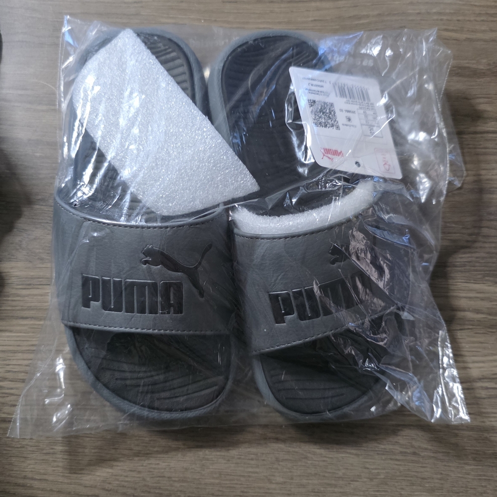 Puma Gray Slide Sandals